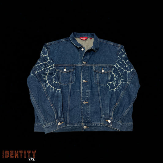 Supreme Shibori Denim Trucker Jacket Rigid Indigo