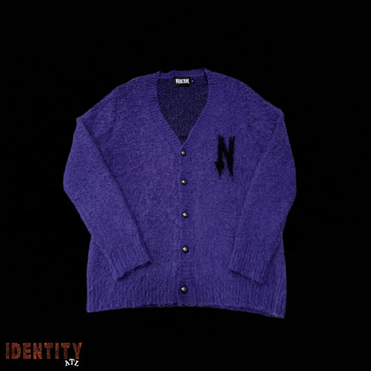 Novacaine Purple Mohair Cardigan