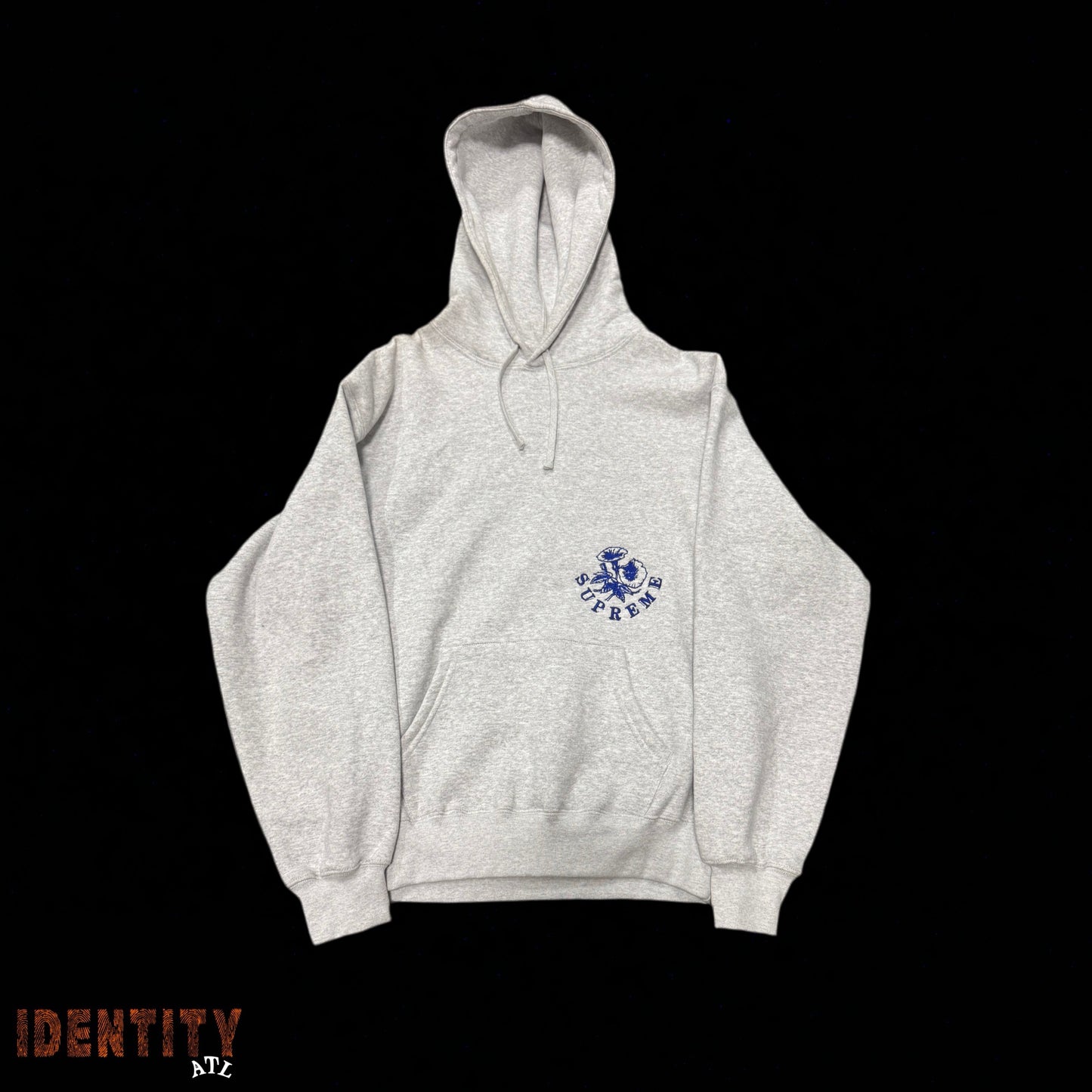 Supreme Embroidered Be Ready Hoodie Grey