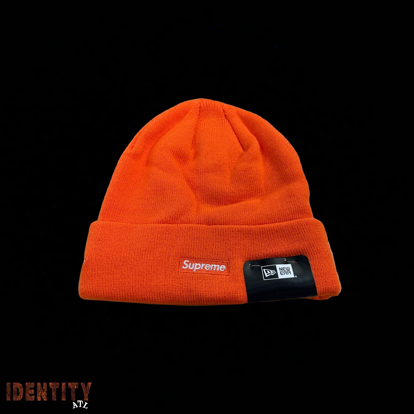 Supreme New Era Script Beanie Orange