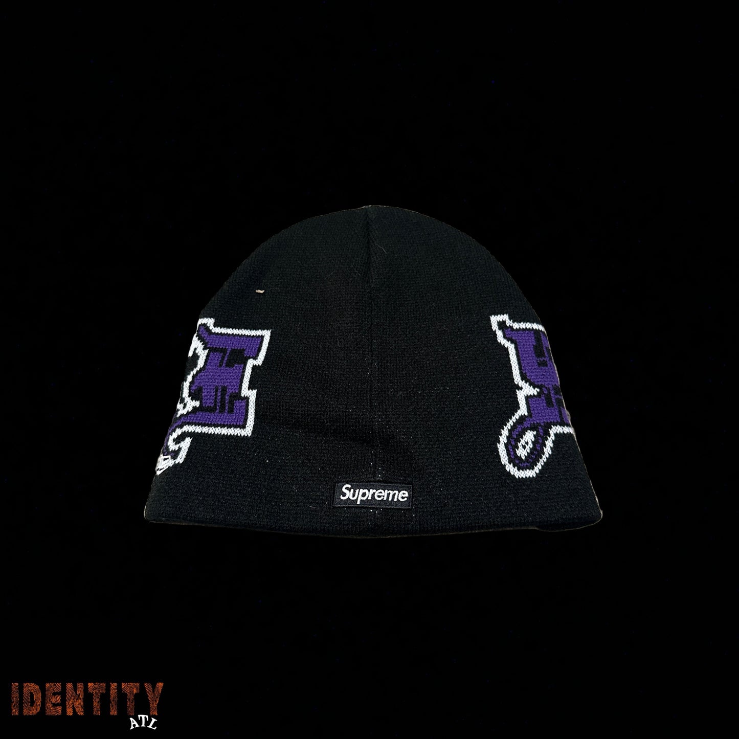 Supreme New Era Outline Beanie Black