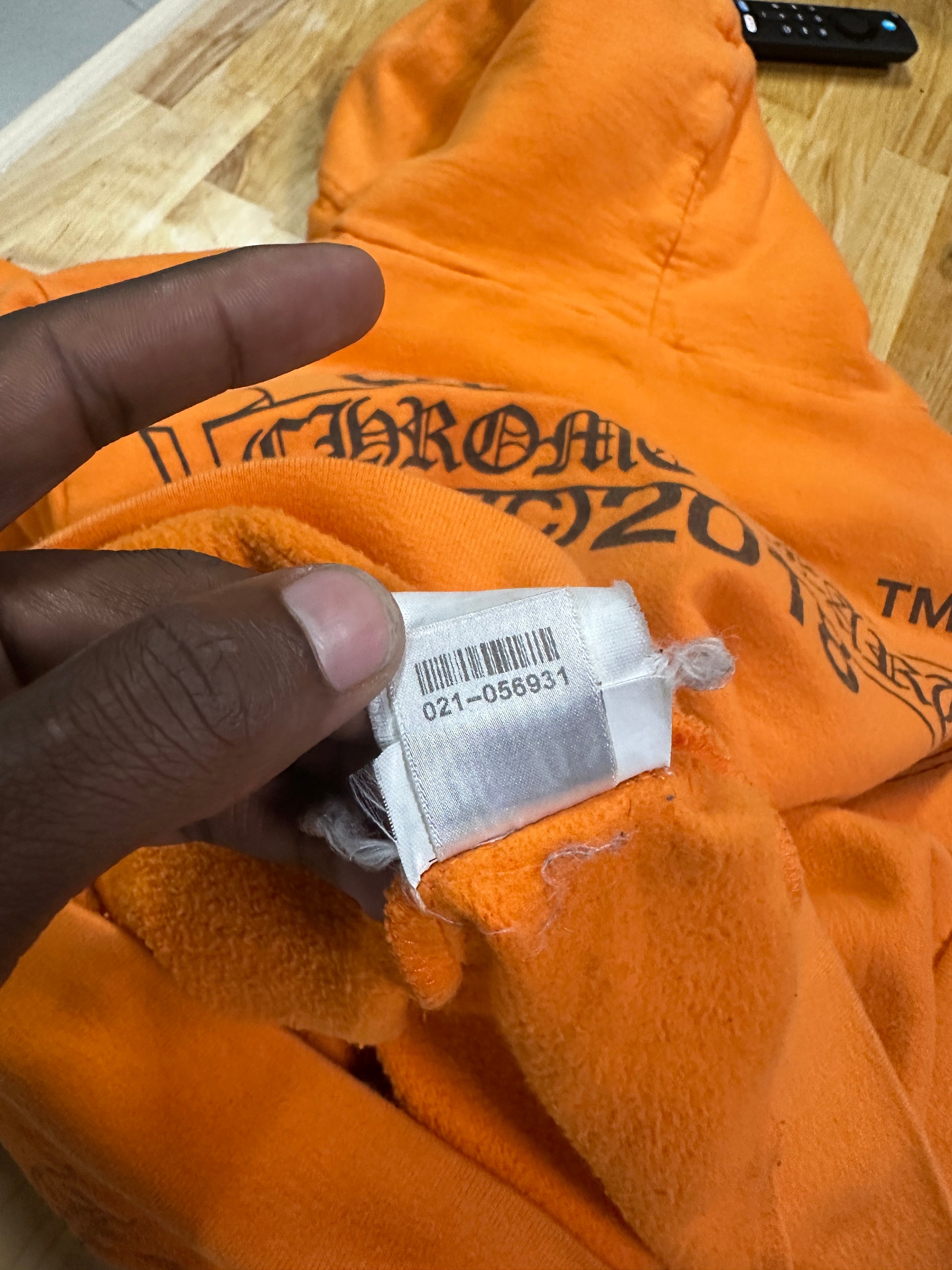 Chrome Hearts x Off White Hoodie Orange
