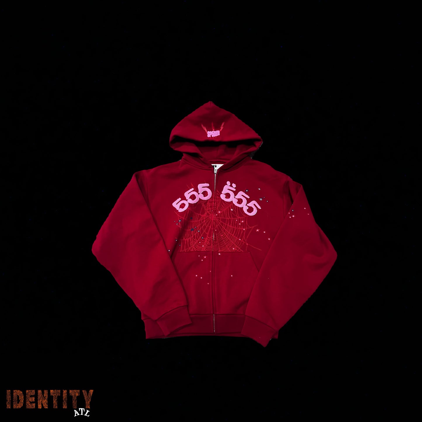 Sp5der Angel Number Zip Up Red