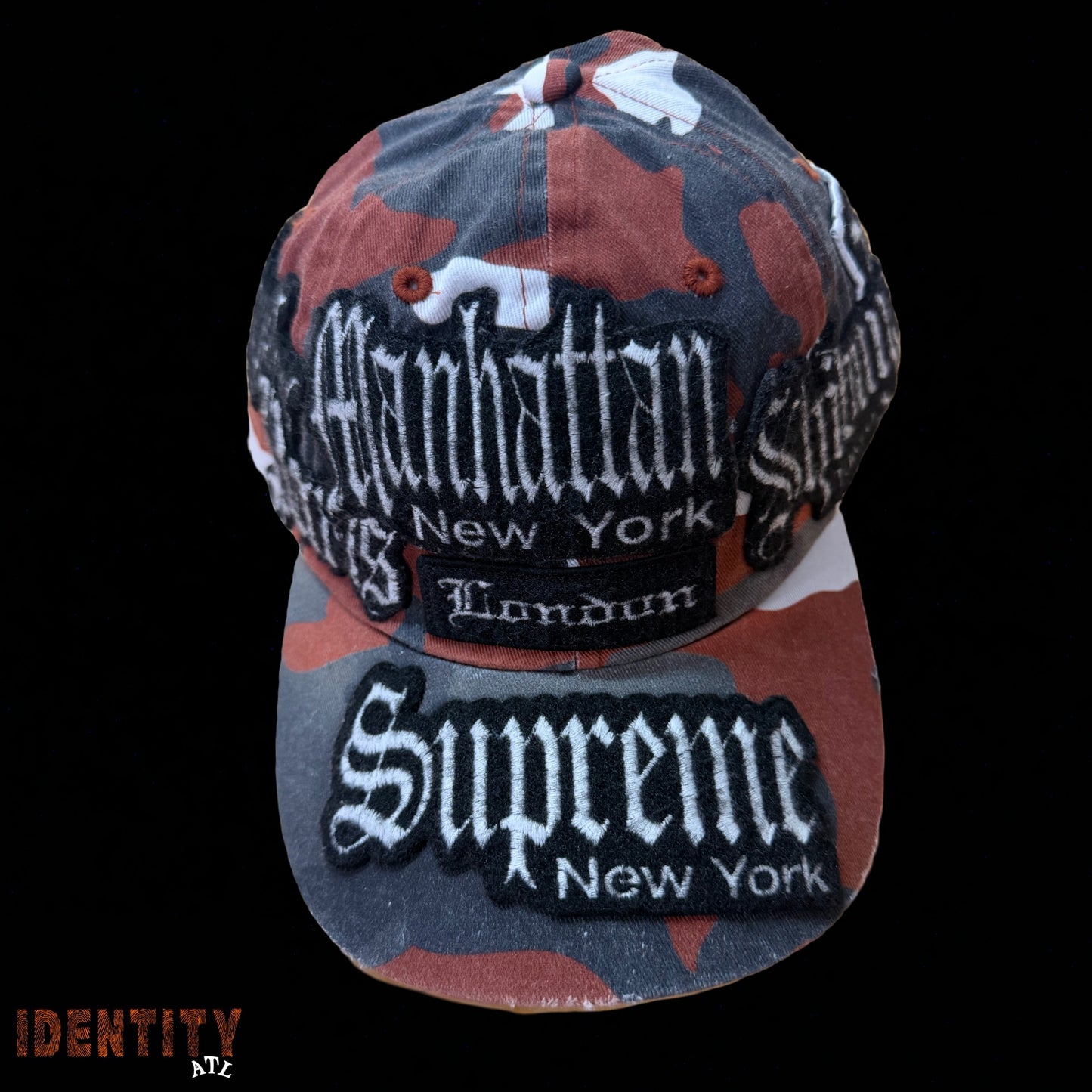 Supreme City Patches 6-Panel Hat Red Camo