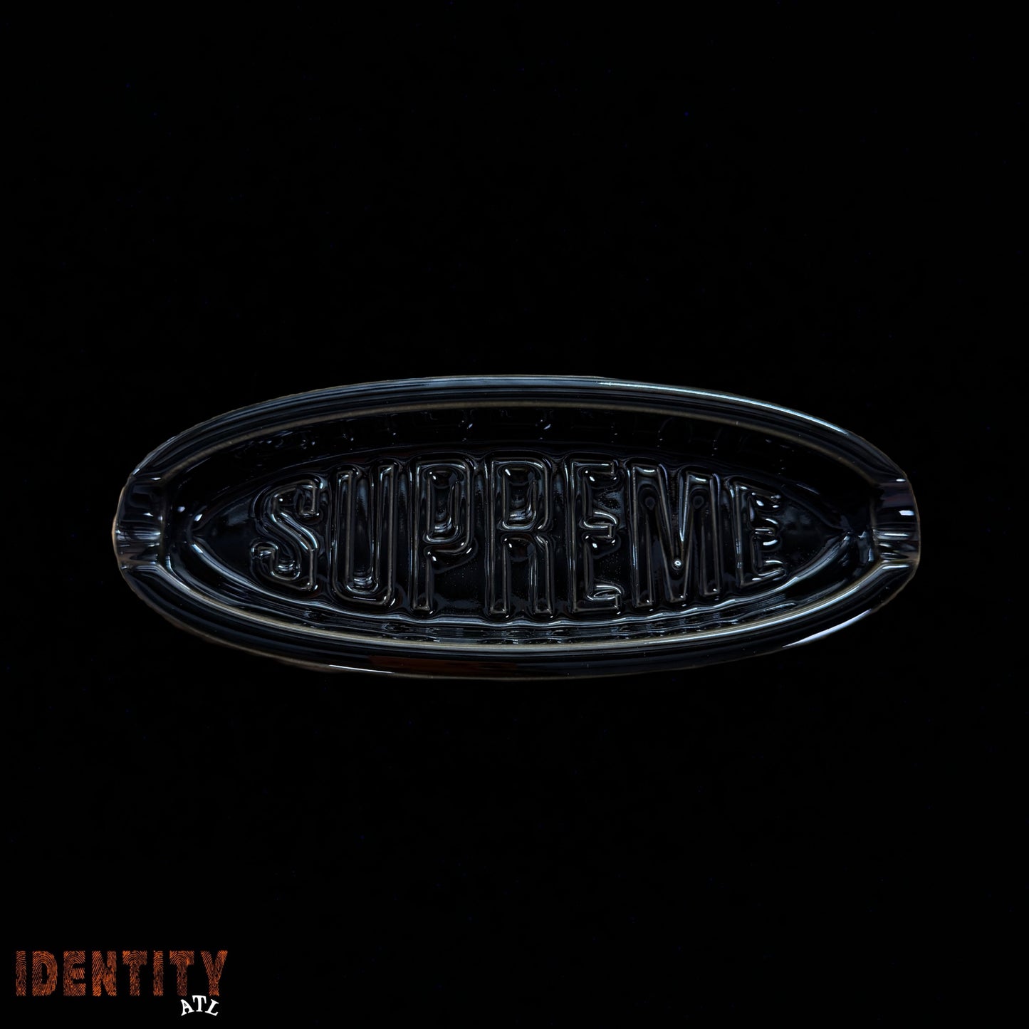 Supreme Oval Ashtray Black