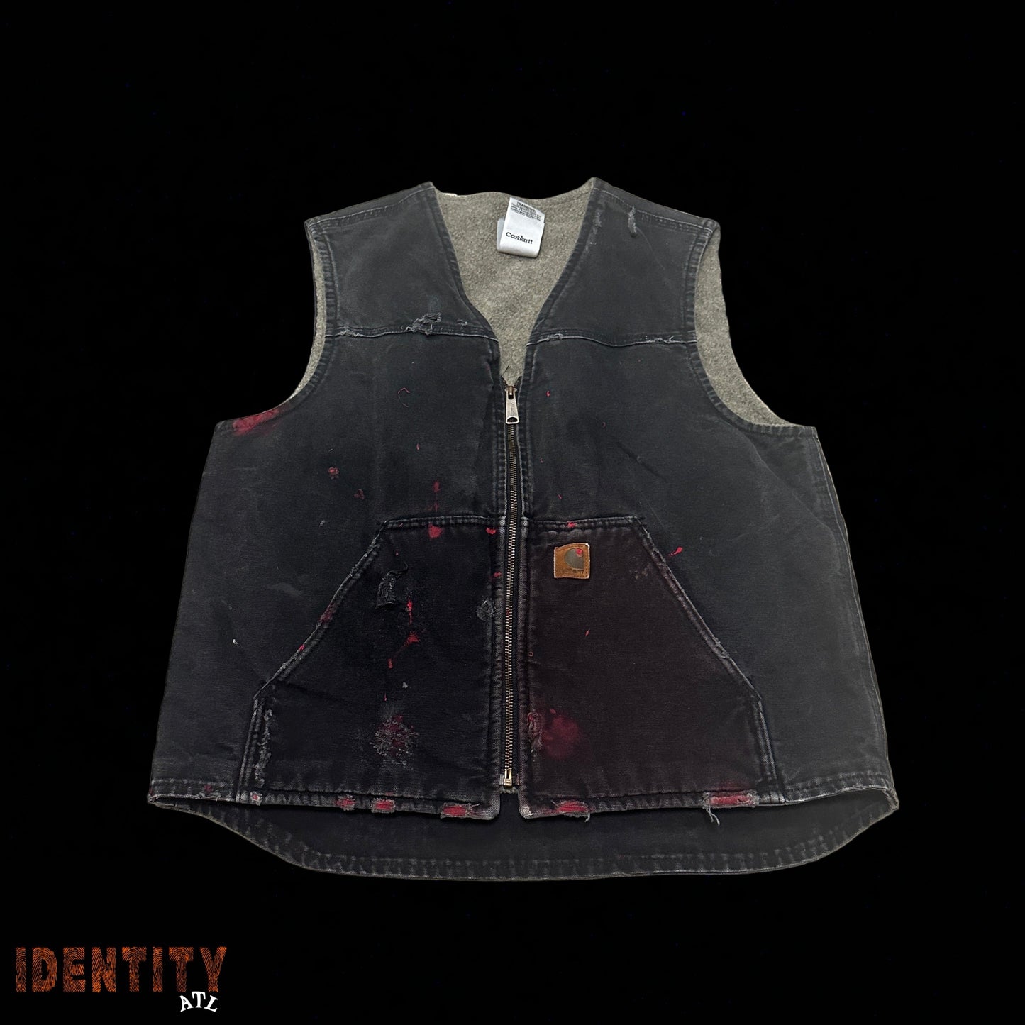 Vintage Carhartt Charcoal Denim Vest