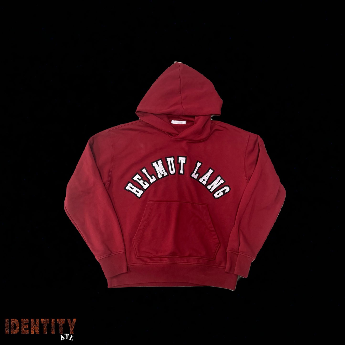 Helmut Lang Logo Hoodie Red