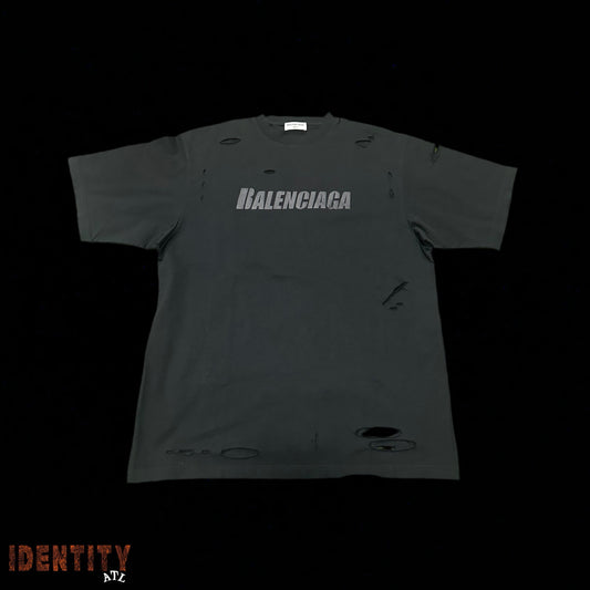 Balanciaga Distressed T-shirt Black