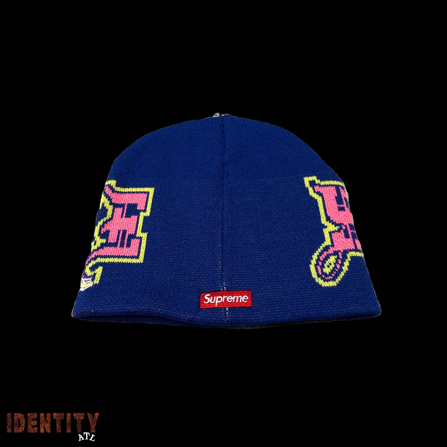 Supreme New Era Outline Beanie Navy