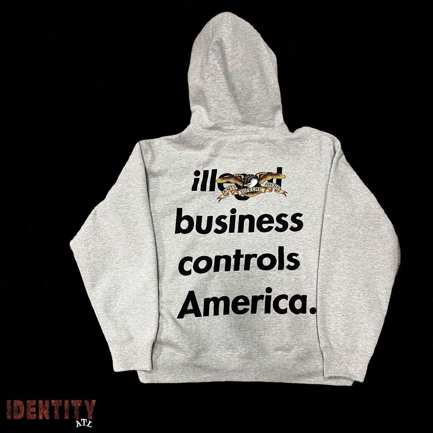 FW25 Supreme ‘Illegal Business Controls America” Hoodie