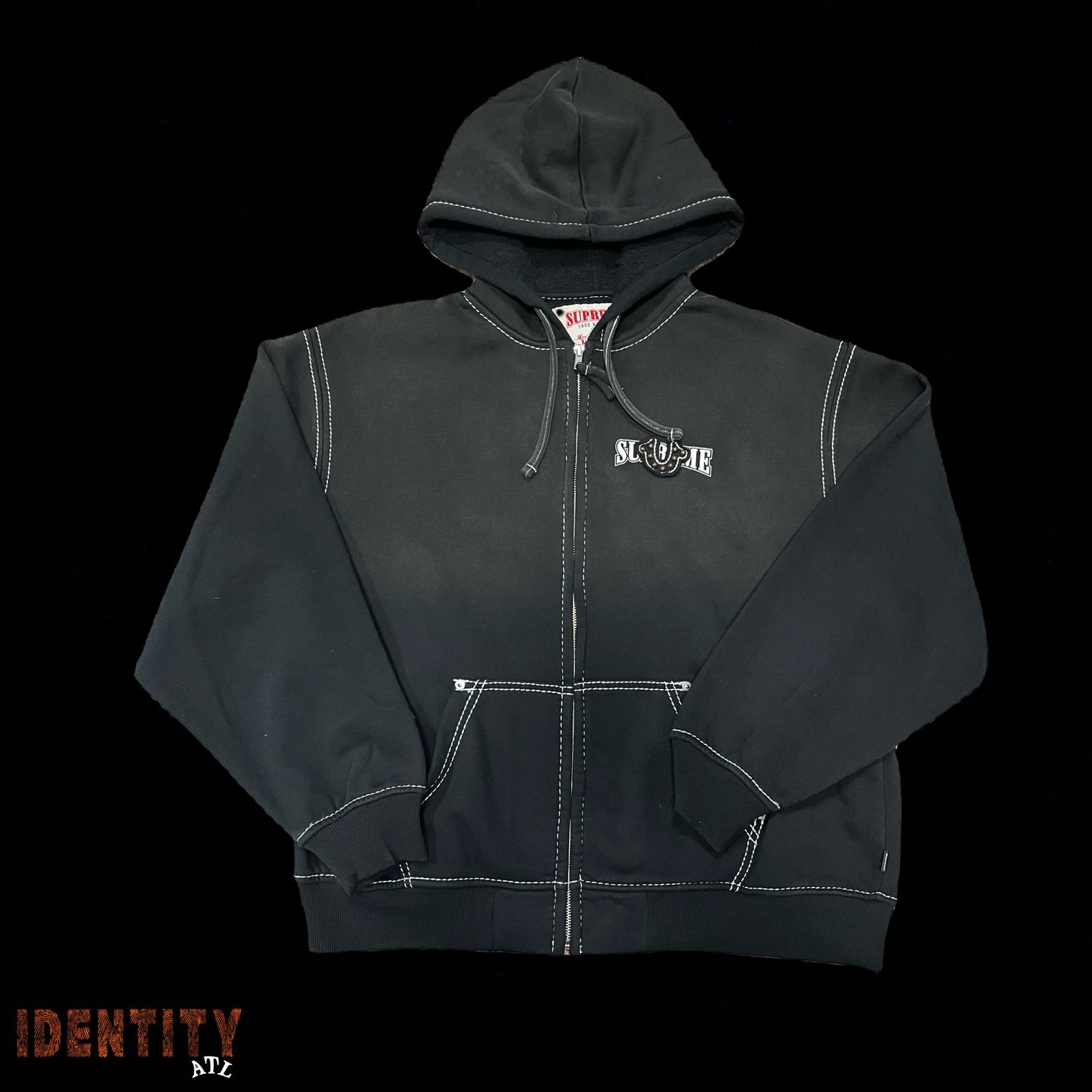 Supreme True Religion Zip Up Hooded Sweatshirt (FW25) Black