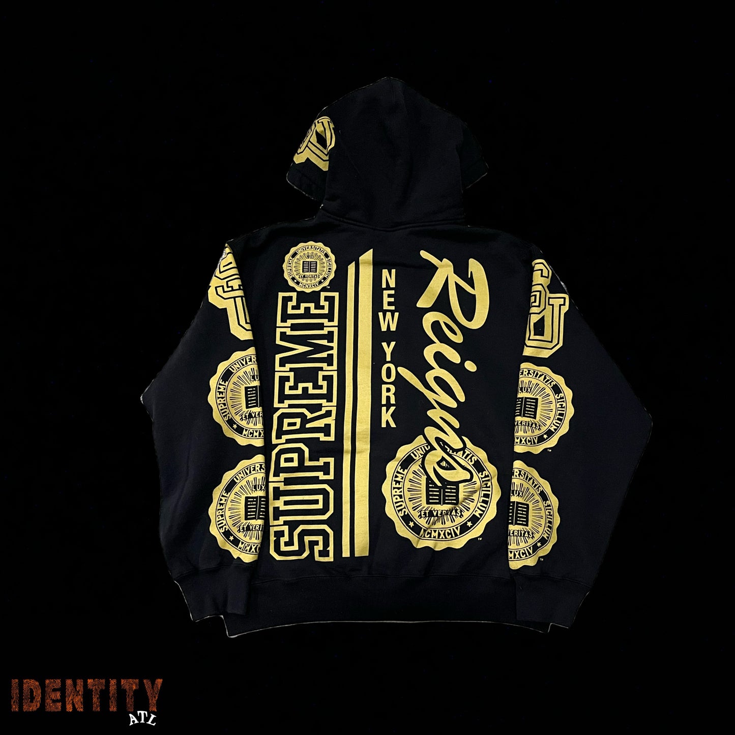 Supreme Knowledge Reigns Zip Up Hooded Sweatshirt Black