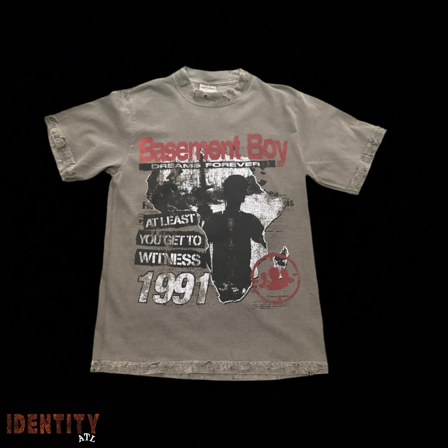 Basement Boy Graphic Tee Grey