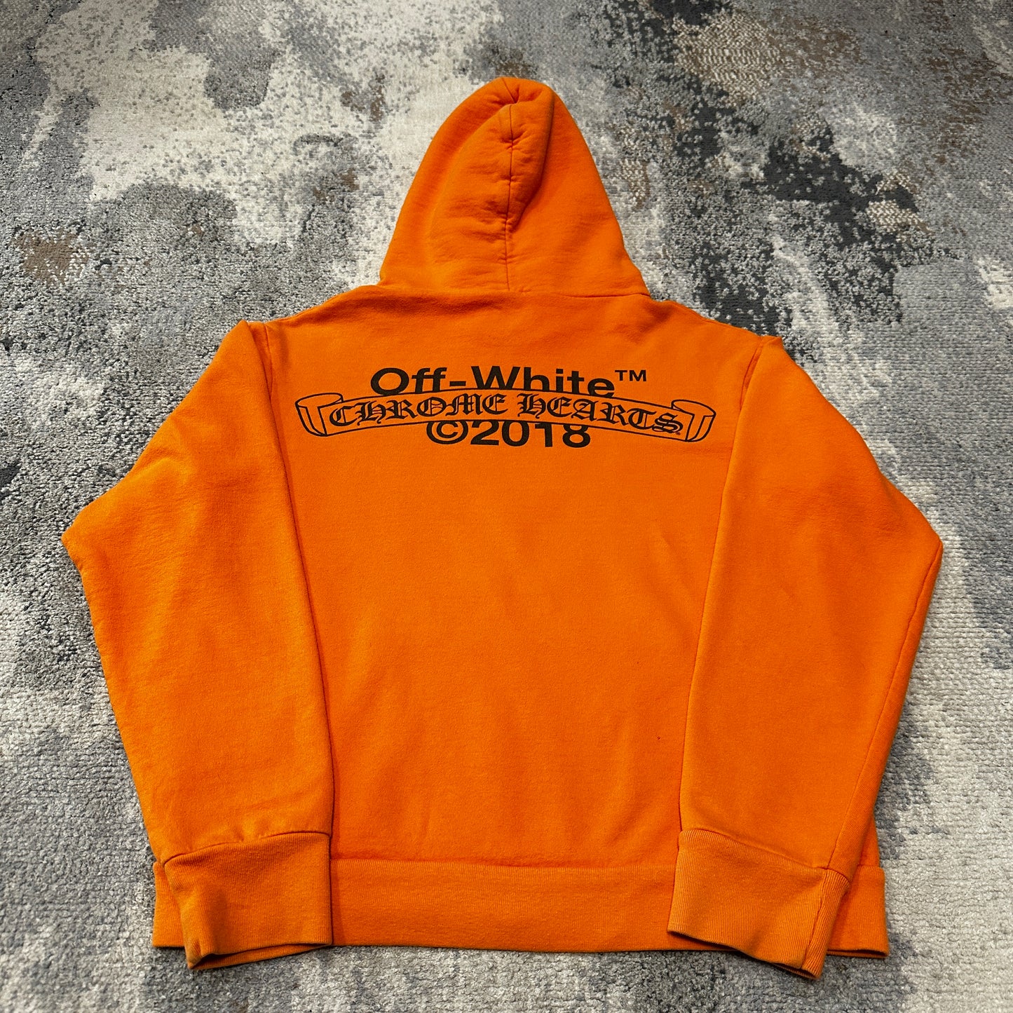 Chrome Hearts x Off White Hoodie Orange