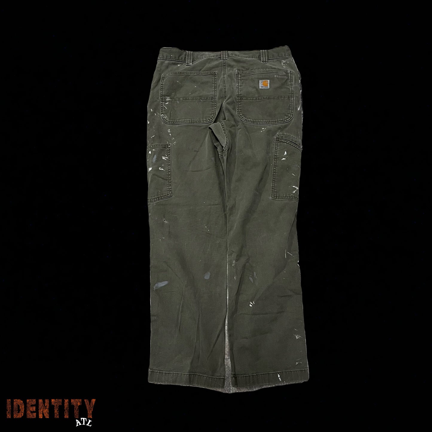 Vintage Carhartt Relaxed Fit Green Painted Pants