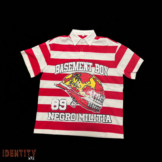 Basement Boy Negro Militia Rugby Shirt Red