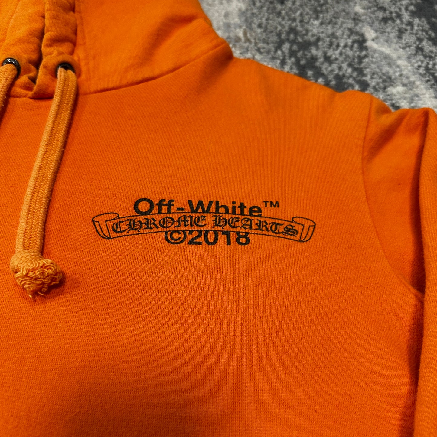 Chrome Hearts x Off White Hoodie Orange