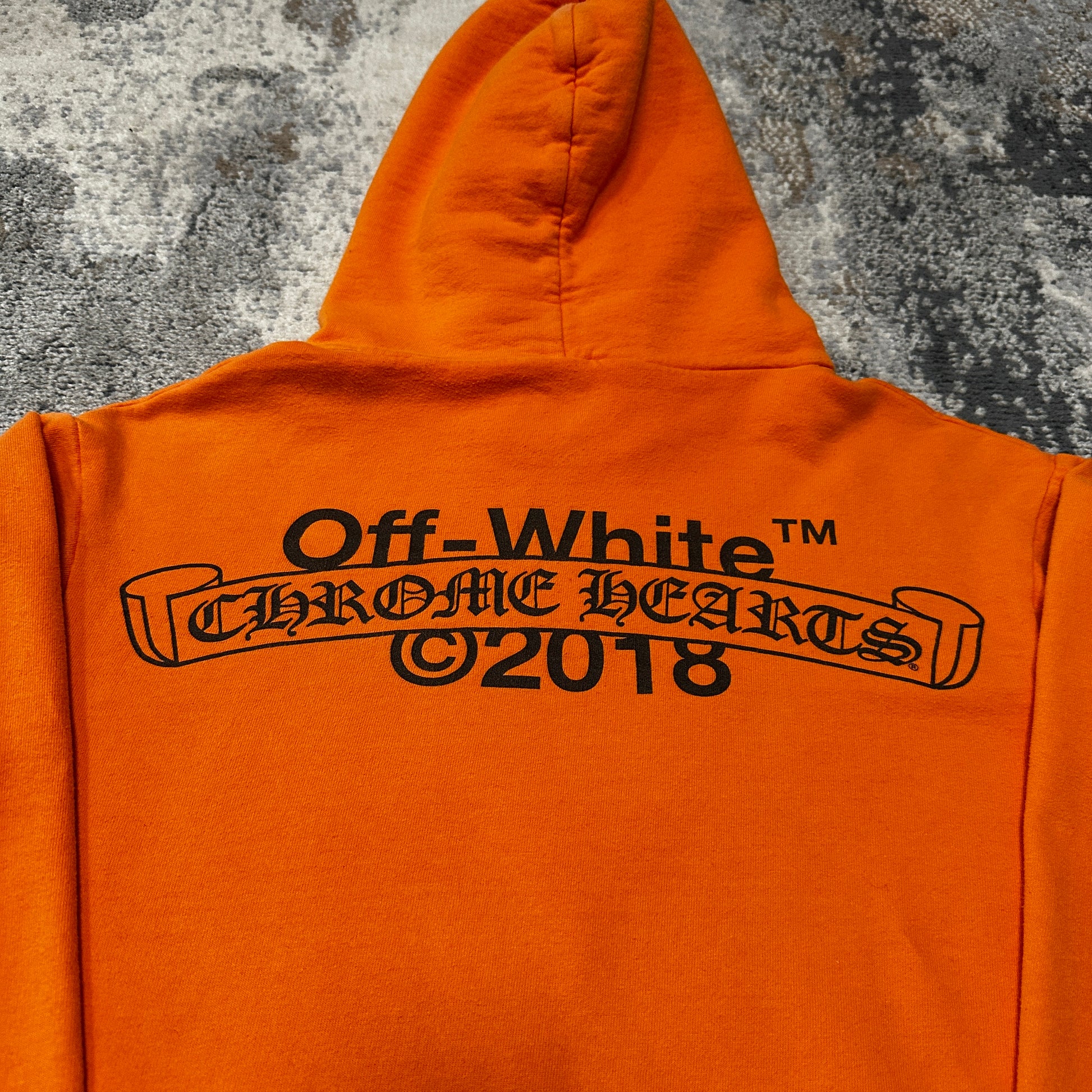 Chrome Hearts x Off White Hoodie Orange