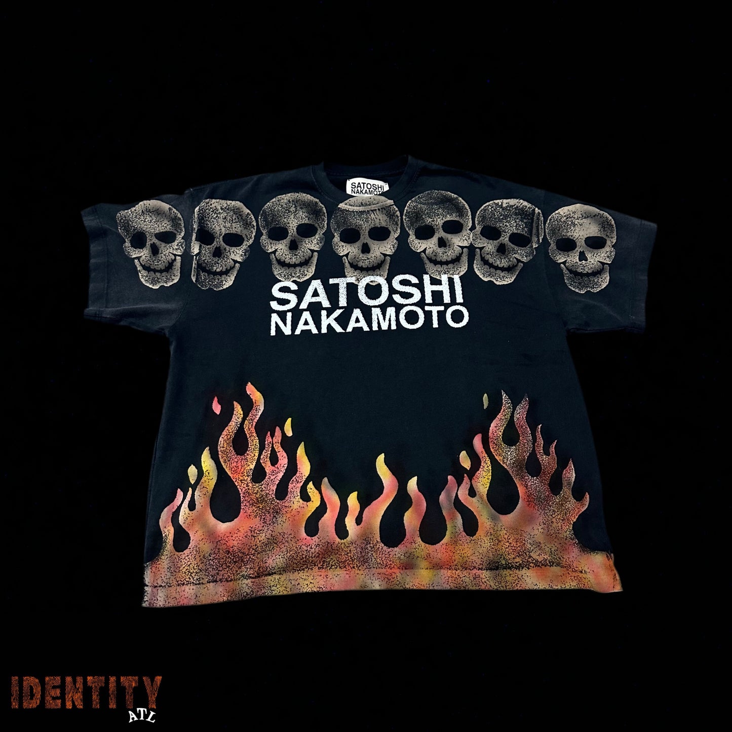 Satoshi Skull T-shirt Black