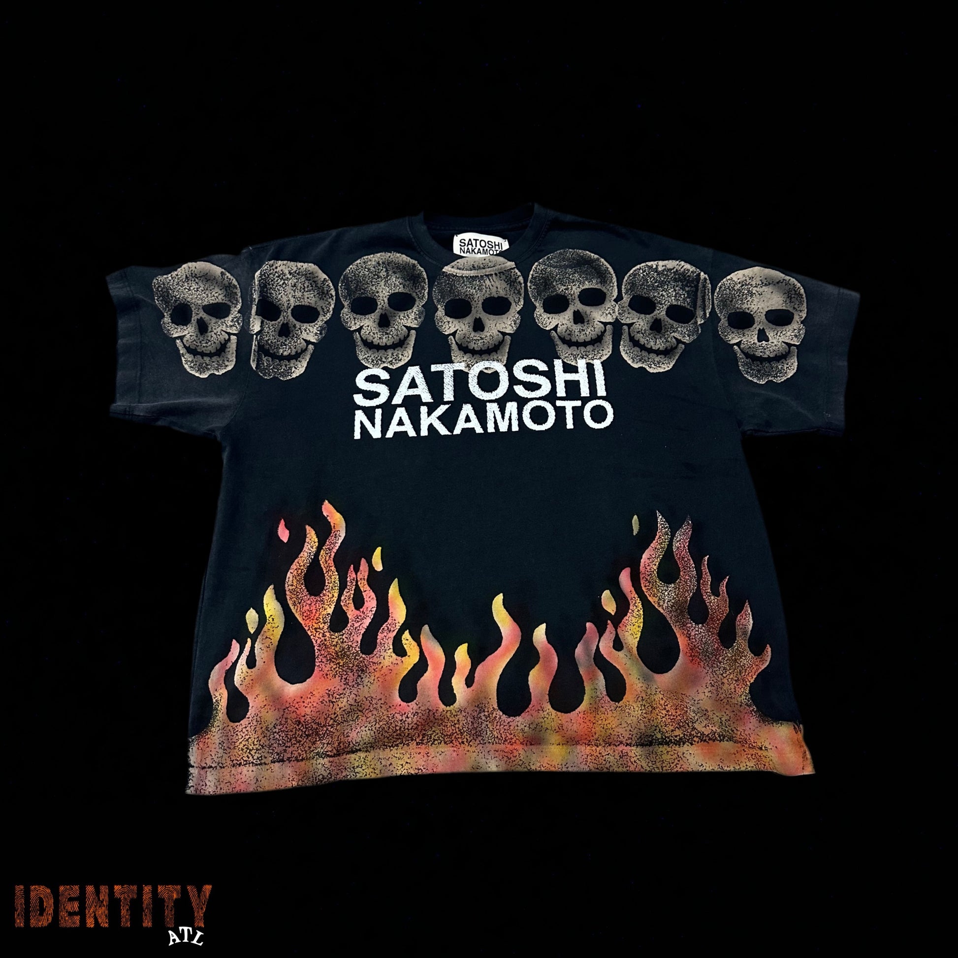 Satoshi Skull T-shirt Black