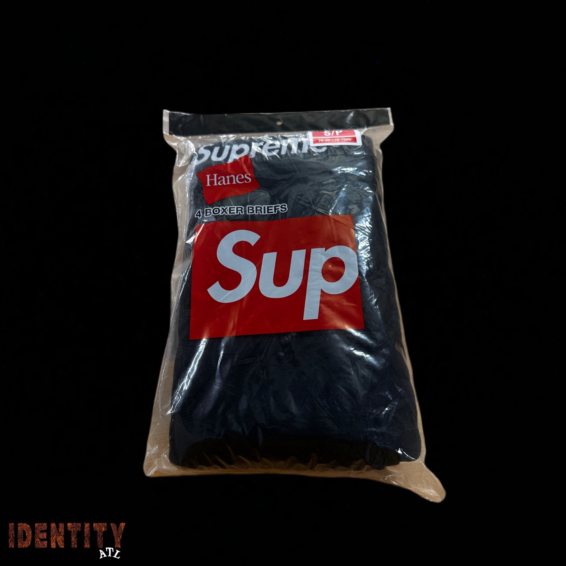 Supreme Hanes Boxer Briefs (4 Pack) Black