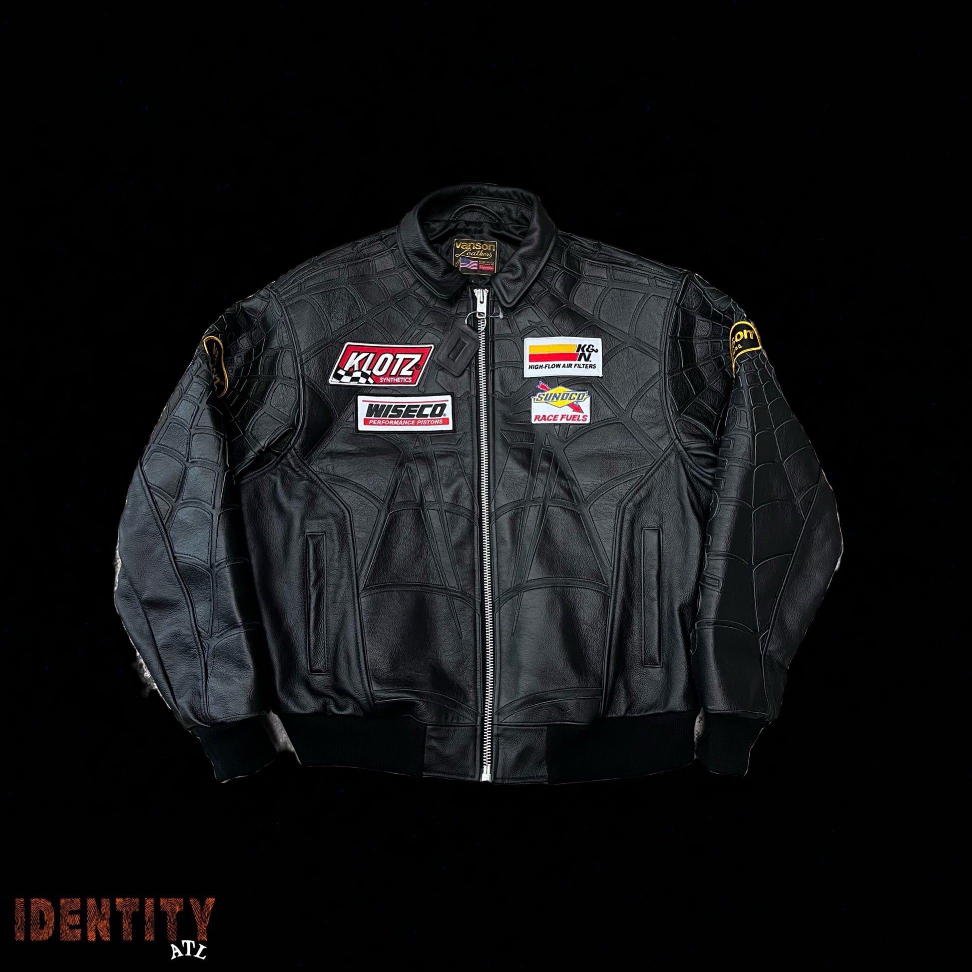 Supreme x Vanson Leather Spider-Man Jacket Black