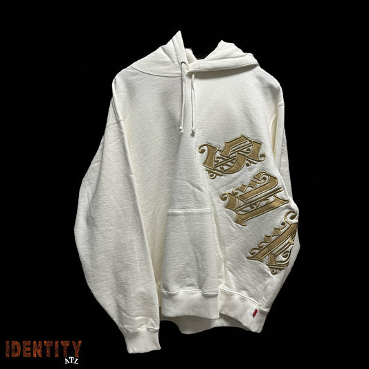 Supreme Old English Wrap Hooded Sweatshirt White