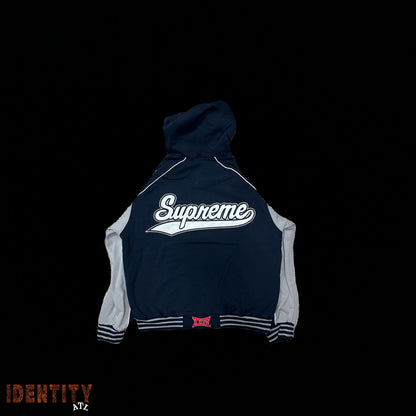 Supreme Playoffs Zip Up Hooded Sweatshirt Navy