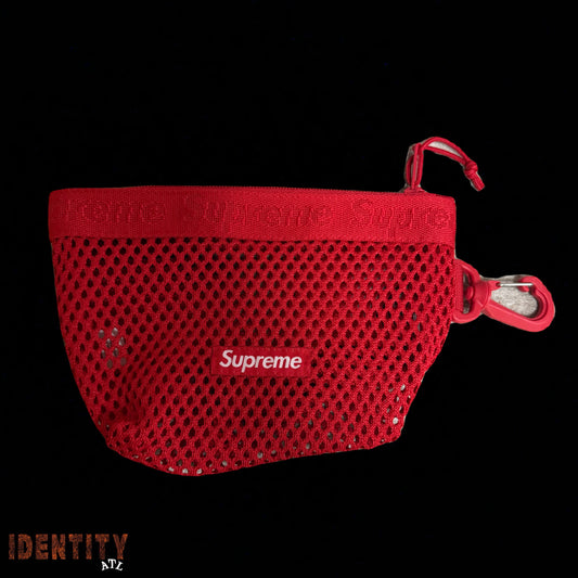 Supreme Mesh Mini Pouch Red