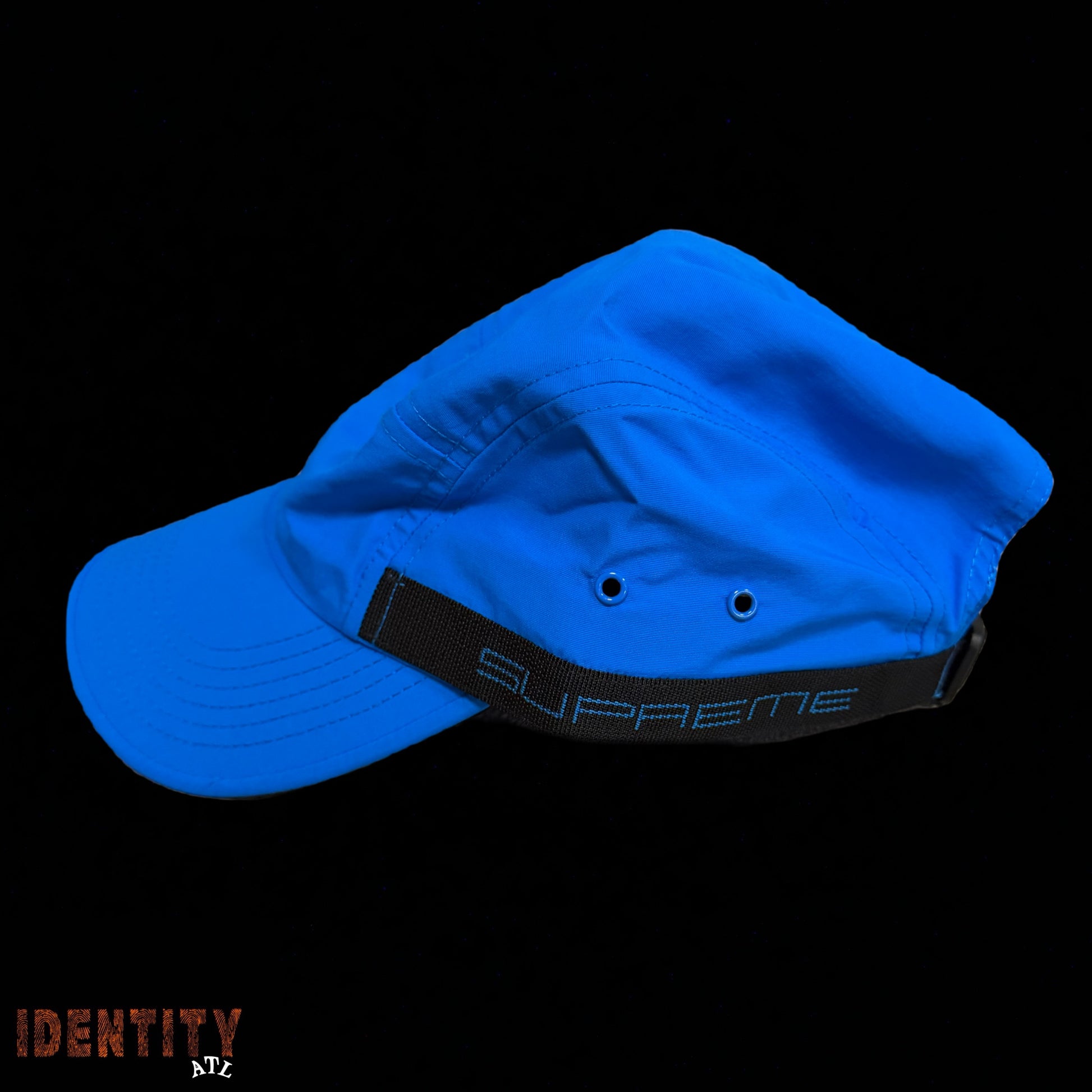 Supreme Sport Webbing Camp Cap Bright Blue