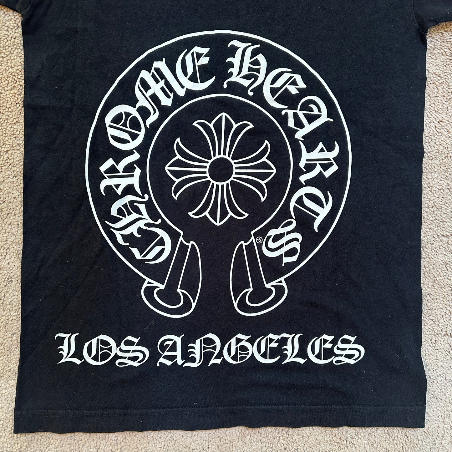 VINTAGE CHROME HEARTS LA HORSESHOE POCKET TEE BLACK