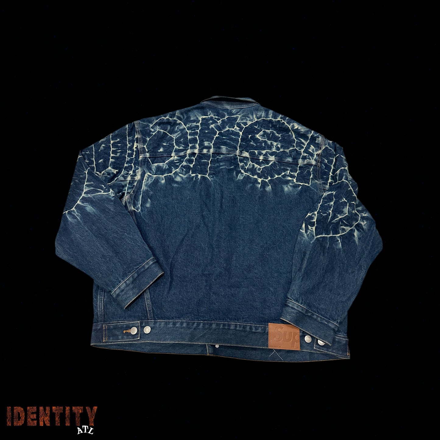 Supreme Shibori Denim Trucker Jacket Rigid Indigo