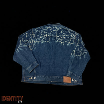 Supreme Shibori Denim Trucker Jacket Rigid Indigo