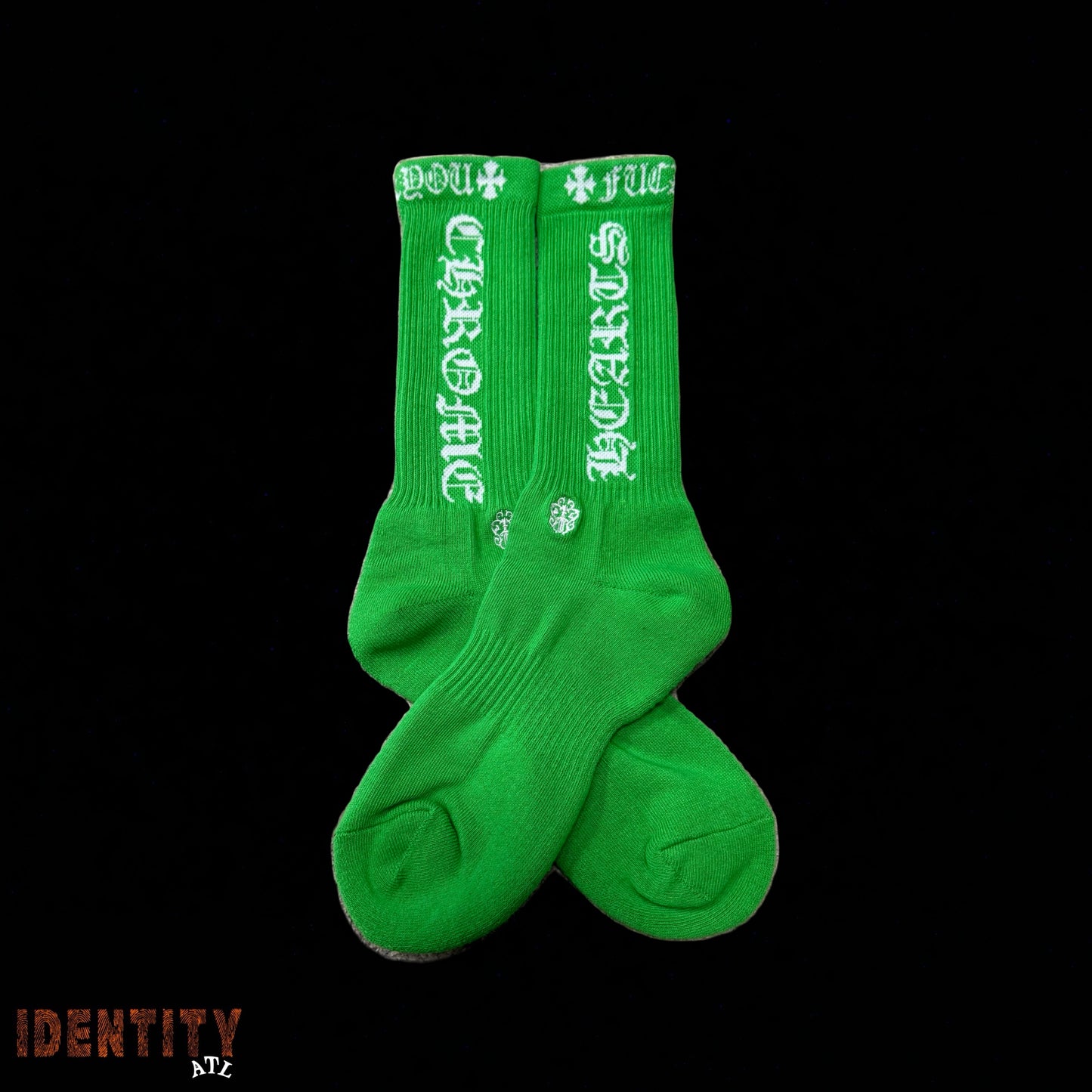 Chrome Heart Green Sock