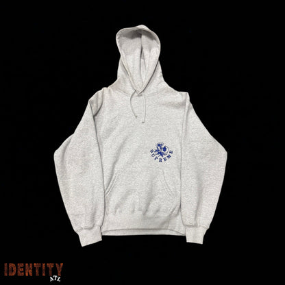 Supreme Embroidered Be Ready Hoodie Grey