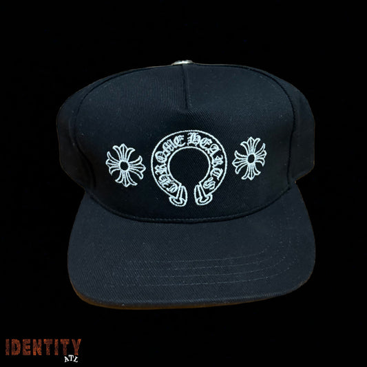 Chrome Hearts Horseshoe Denim Baseball Hat Black