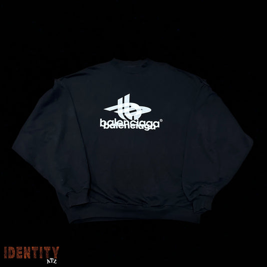 Balenciaga Layered Sweatshirt Black