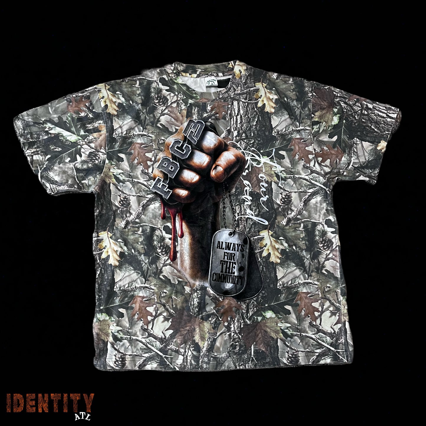 FourBrand Camo Dog Tag Tee