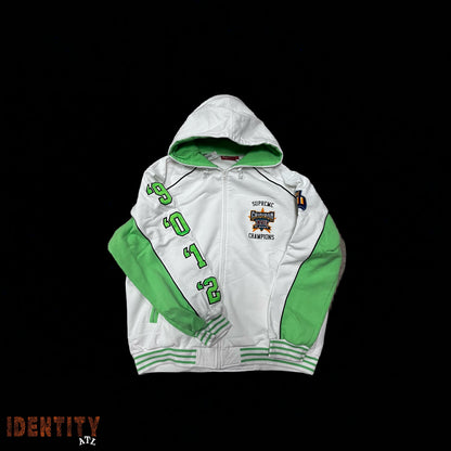 Supreme Playoffs Zip Up Hooded Sweatshirt White