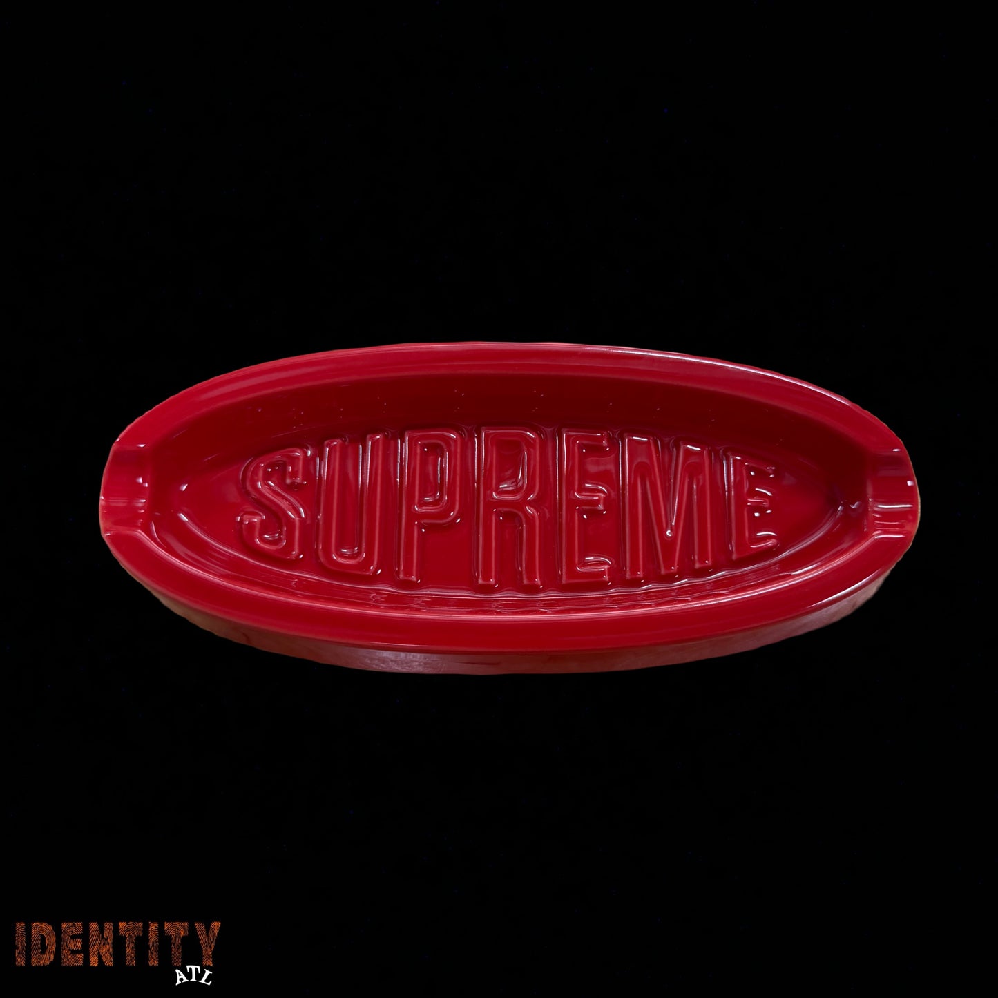 Supreme Oval Ashtray Red