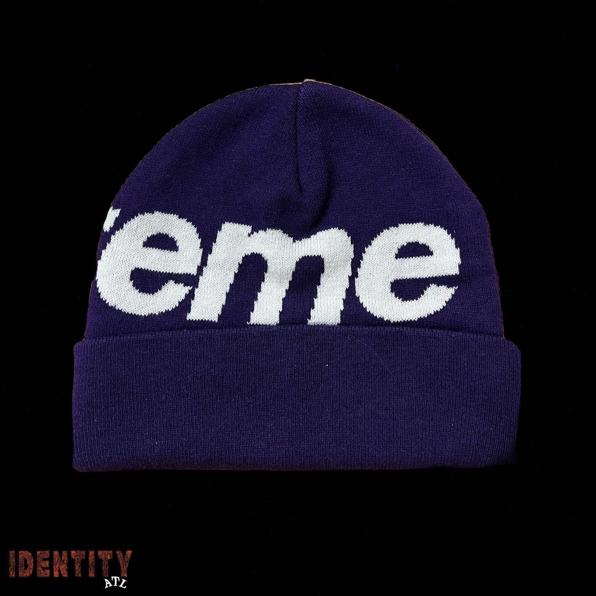 Supreme Big Logo Beanie (FW25) Purple