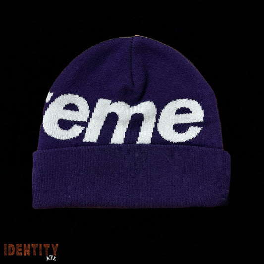 Supreme Big Logo Beanie (FW25) Purple