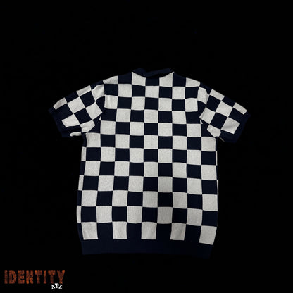 Nike Club Checkers Golf Polo Shirt Navy