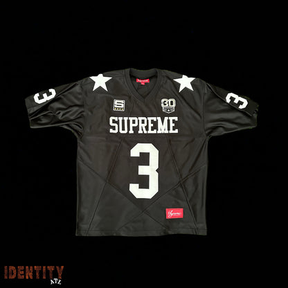 SUPREME STAR FOOTBALL JERSEY BLACK