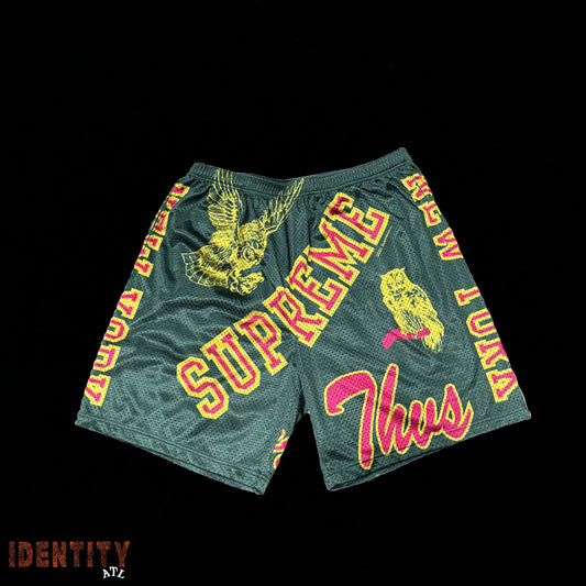 Supreme Green Varsity Mesh Shorts