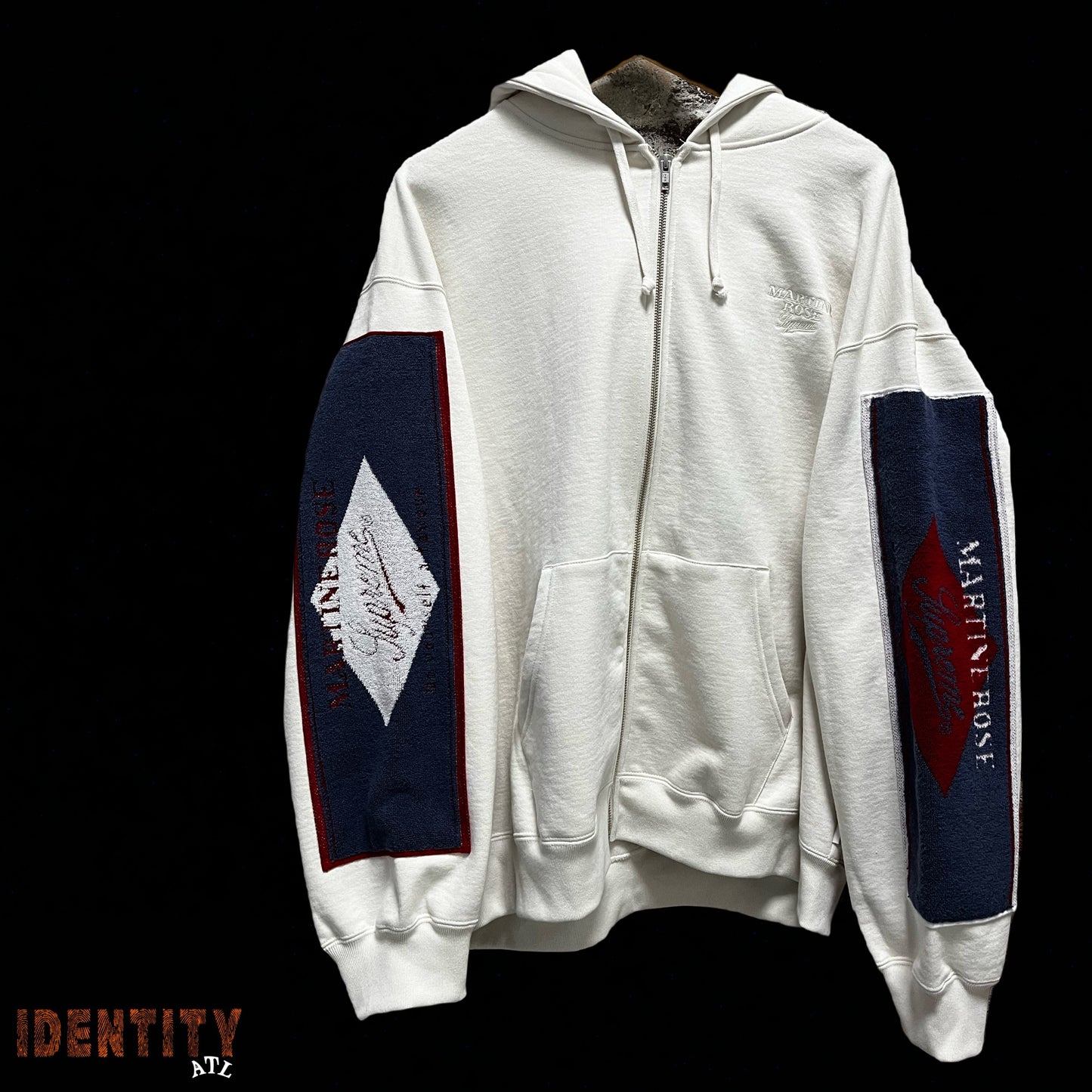 Supreme Martine Rose Towel Zip Up Hooded Sweatshirt White
