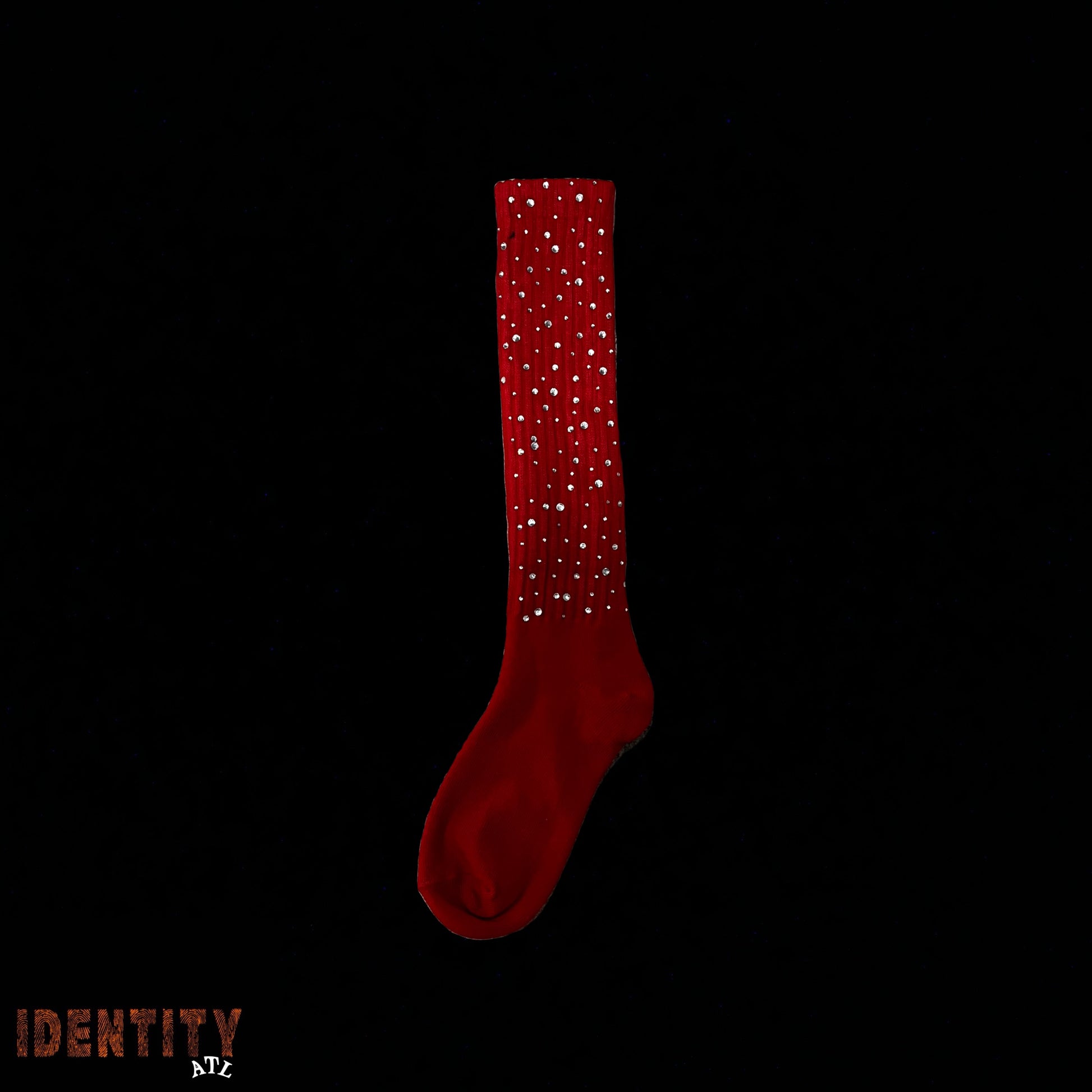 PungaDreams Rhinestone Stepping Socks Red