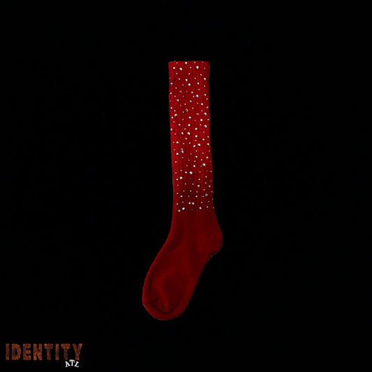 PungaDreams Rhinestone Stepping Socks Red