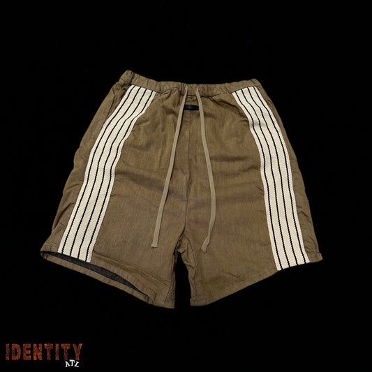 Fear of God Stripe Denim Shorts Brown
