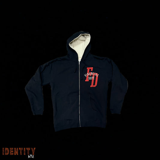 Financial Dept. Zip-Up Hoodie Black